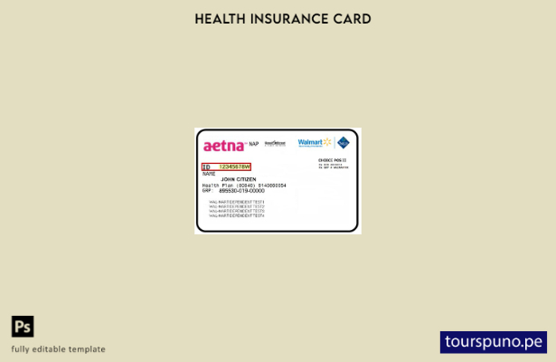lista para imprimir plantilla de tarjeta de seguro médico de Aetna Inc. de Nueva